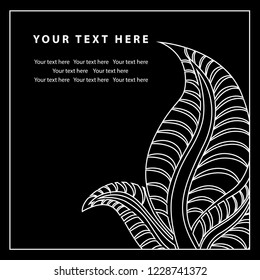 Vector natural floral frame background - design elements