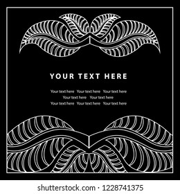 Vector natural floral frame background - design elements