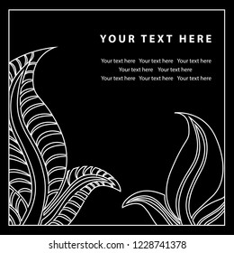 Vector natural floral frame background - design elements
