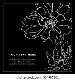 Vector natural floral frame background - design elements