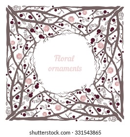 Vector natural frame with blackthorn
