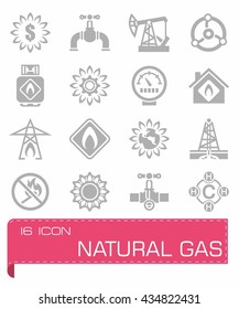 Vector Natural gas icon set