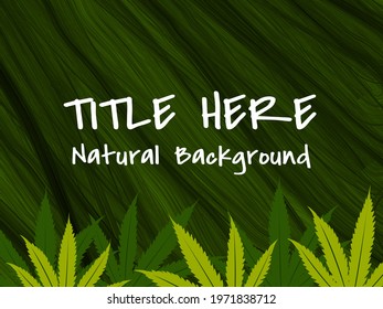 vector natural green background with leaves design illustration