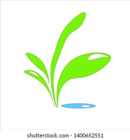 vector of natural green grass logo