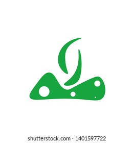 vector of natural green grass logo