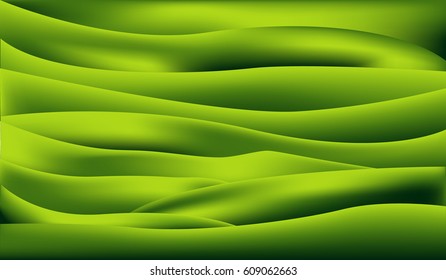 Vector natural green silk texture. High quality illustration made with gradient mesh.