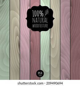 Vector natural multicolor wood texture grunge background. Retro tree color fence. Realistic wallpaper eco pattern. Wooden realistic colorful planks backdrop.