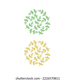 Logotipo del círculo de la tienda natural del vector, signo, símbolo, emblema, emblema aislado en blanco