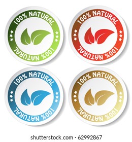 Vector natural stickers