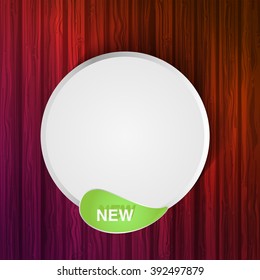 Vector natural stickers with leaf