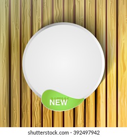 Vector natural stickers with leaf