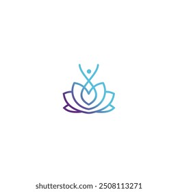 Logotipo de icono de flor de tecnología natural de Vector