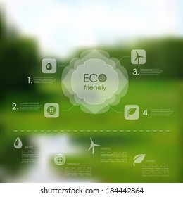 Vector natural template for eco website. Editable background