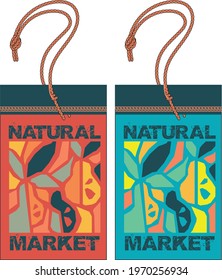 Vector natural themed label print design.