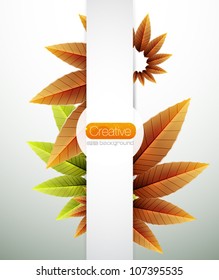 Naturaleza vectorial otoño hojas fondo