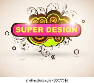 vector nature background. Abstract floral frame background