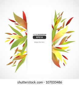 vector nature background. Abstract fly leaves background