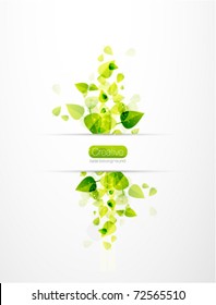 vector nature background. Abstract fly leaves background