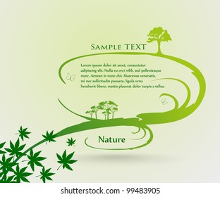 vector nature background. Abstract fly leaves background