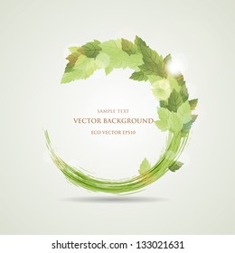 Vector nature background. Abstract leaves background