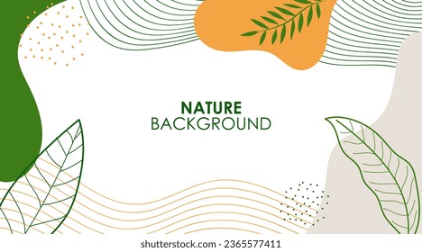 Vector Nature Background With Leaf Ornament