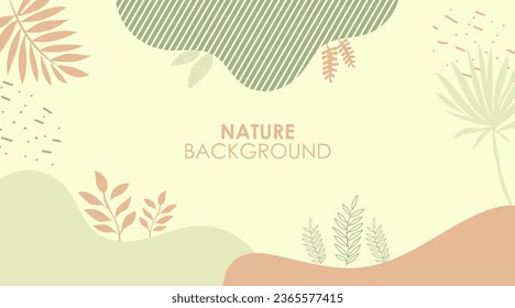 Vector Nature Background With Leaf Ornament