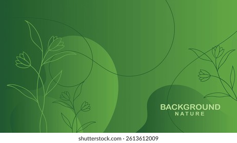 Vector nature background that displays the beauty of nature with fresh and natural green colors.