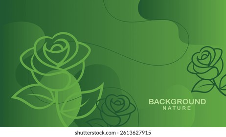 Vector nature background that displays the beauty of nature with fresh and natural green colors.
