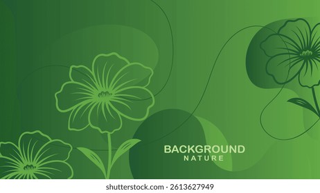 Vector nature background that displays the beauty of nature with fresh and natural green colors.