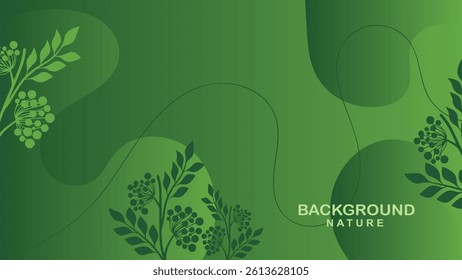 Vector nature background that displays the beauty of nature with fresh and natural green colors.
