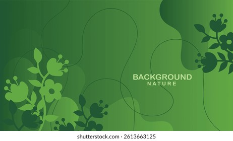 Vector nature background that displays the beauty of nature with fresh and natural green colors.
