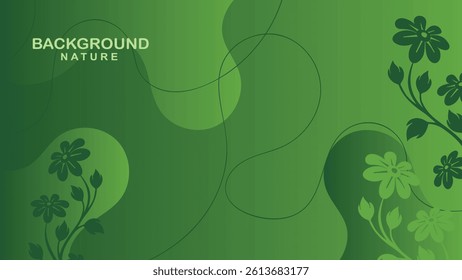 Vector nature background that displays the beauty of nature with fresh and natural green colors.