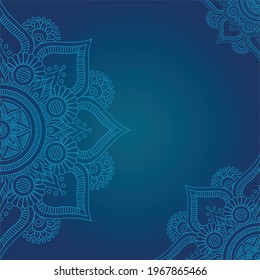 Vector nature decor for your design with abstract ornament. Vector round mandala in childish style. Ornamental doodle background.