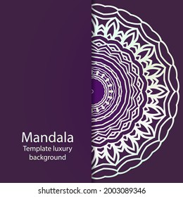 Vector nature decor for your design with abstract mandala ornament. Vector round mandala in childish style. Ornamental doodle background.