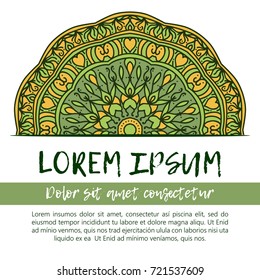 Vector nature decor for your design with abstract ornament. Ornamental doodle background.
