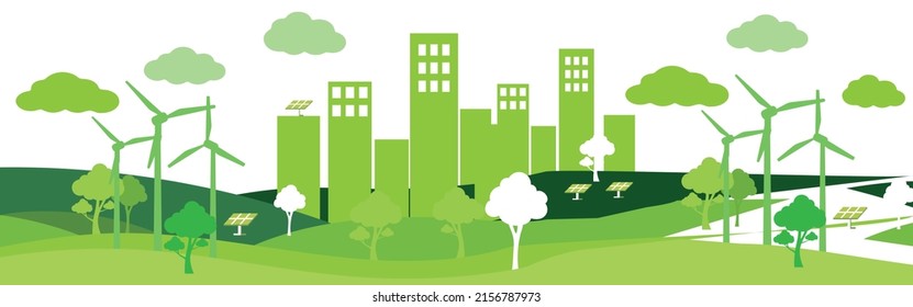 Vector of nature, ecology, organic, environment banners. Billboard or web banner of Clean green environment with grunge style
