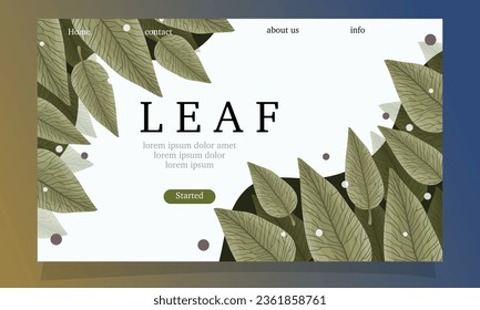 Plantas de vegetación de naturaleza vectorial para el diseño de fondo y página de aterrizaje