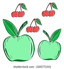 VECTOR NATURE FRESH FRUITS SIMPLE 