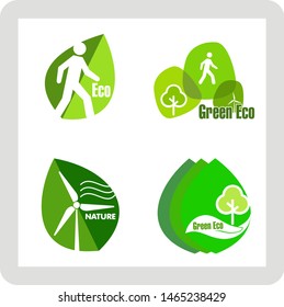 vector nature green , eco green icon