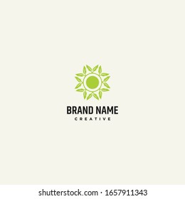 
Vector nature of green logo design templates - emblems for holistic medicine centers, yoga classes, natural and organic food products and packaging - made with leaves and flowers