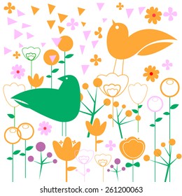 vector nature illustration bird art design graphic