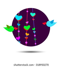 vector nature illustration bird art design graphic animal heart