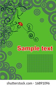 vector nature ladybird backdrop