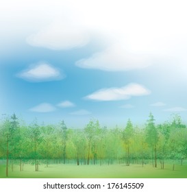 Vector nature landscape.