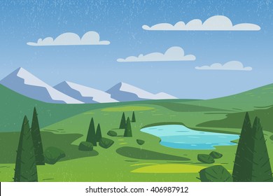Antecedentes naturales vectoriales con montañas.