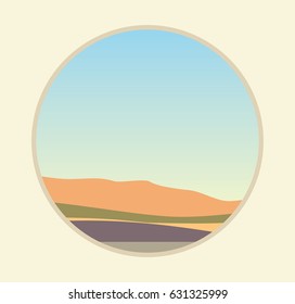 Vector nature landscape illustration
fields, hills