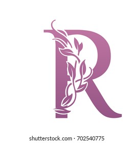 Vector Nature Leaf Letter R Logo 