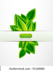 Vector nature leaves eps 10 background