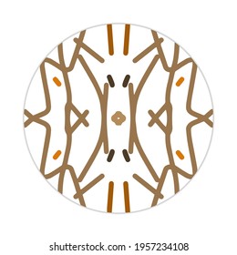 vector of nature mandala in flat style. can be used as icon