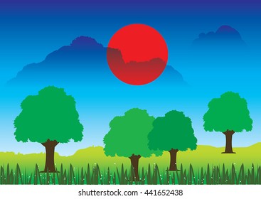 Vector of nature park